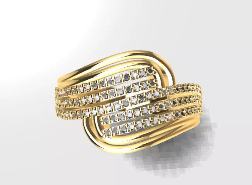 5 line ring Free 3D print model