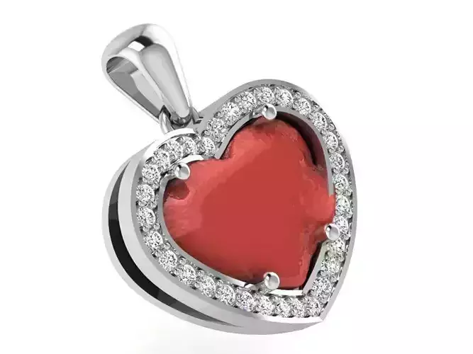 Heart Halo Pendant 2911