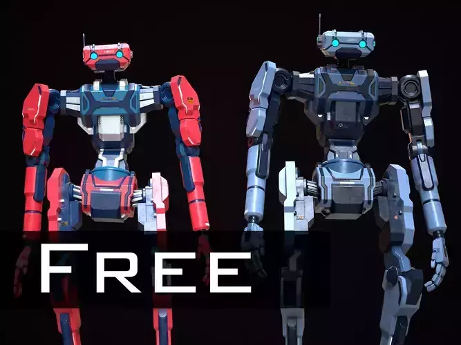 Robot Free low-poly 3D model