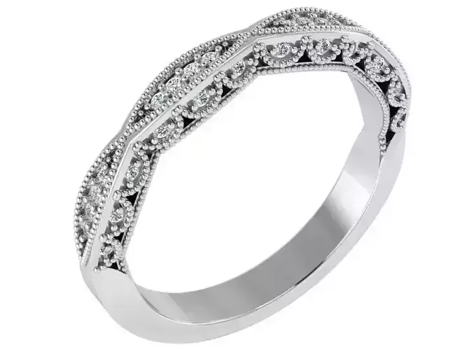 Milgrain Band Ring 2913