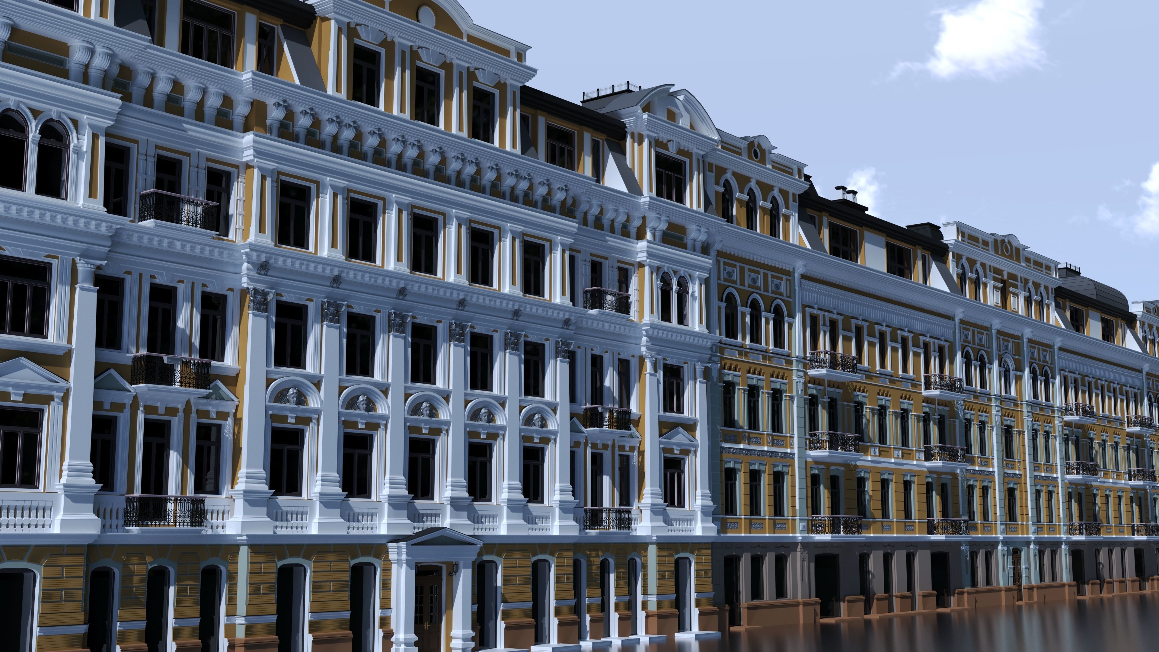 Tsarsky House Classic residential building 3D model 3D model_2