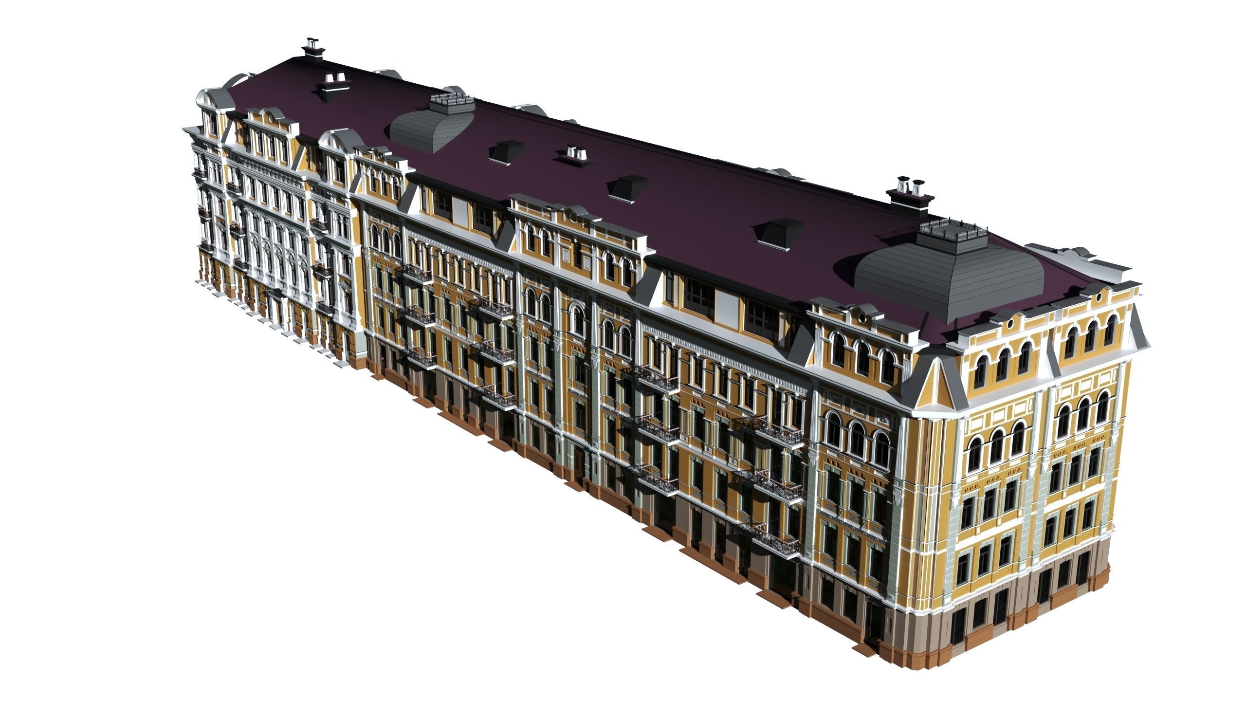 Tsarsky House Classic residential building 3D model 3D model_4