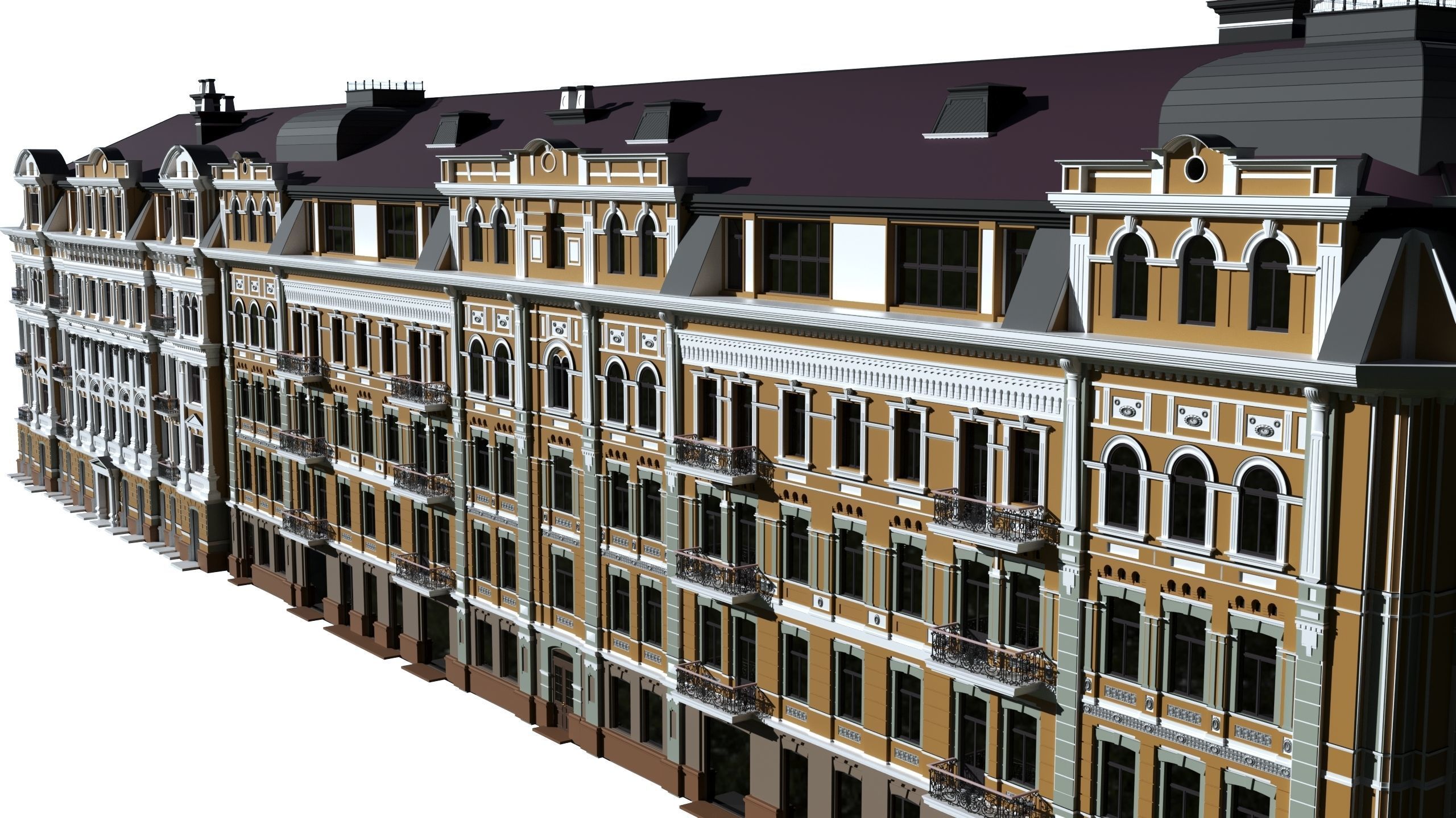 Tsarsky House Classic residential building 3D model 3D model_6