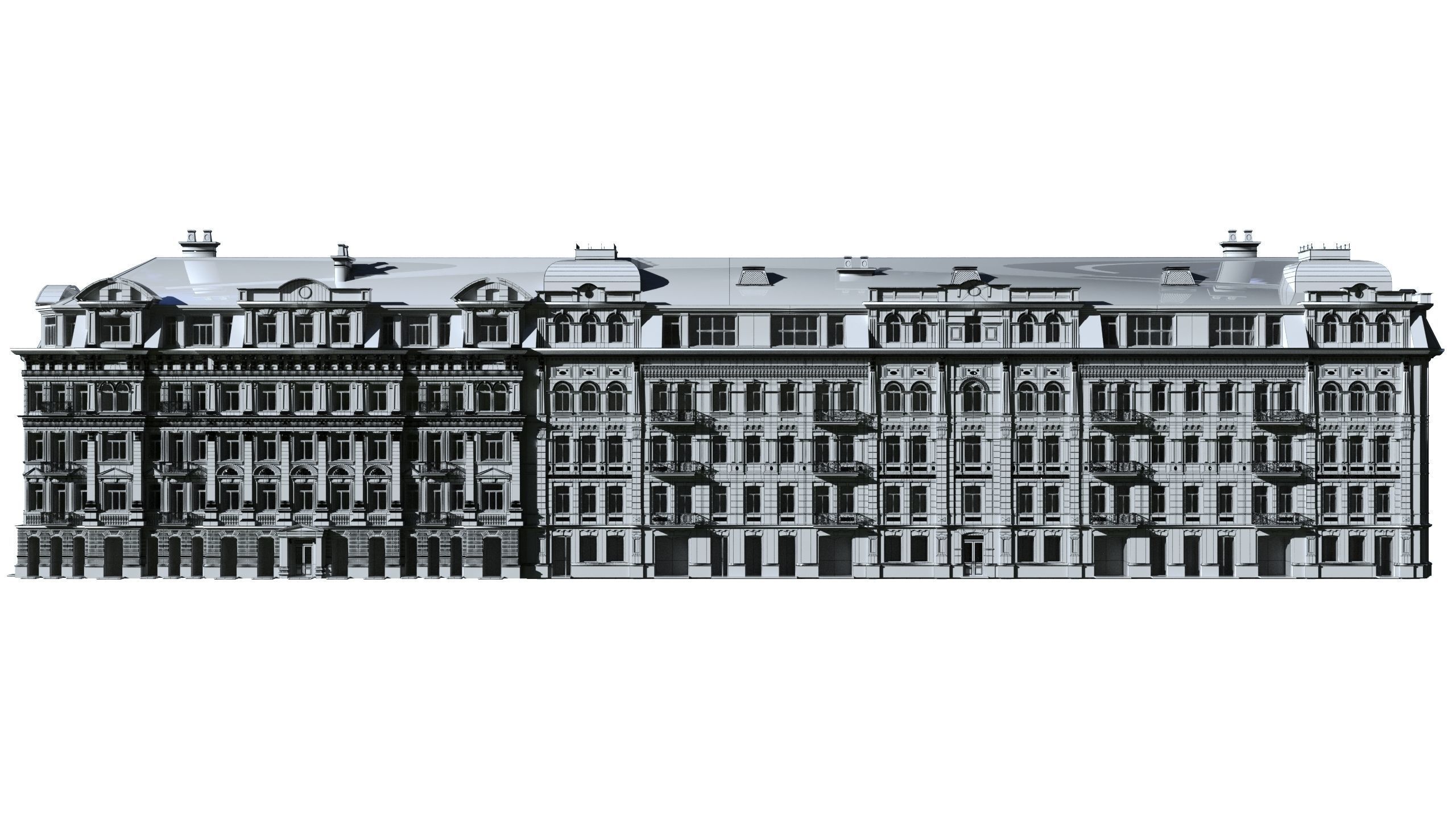 Tsarsky House Classic residential building 3D model 3D model_3