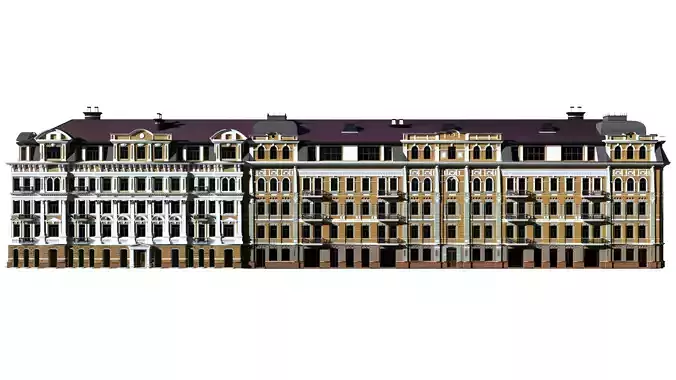 Tsarsky House Classic residential building 3D model 3D model