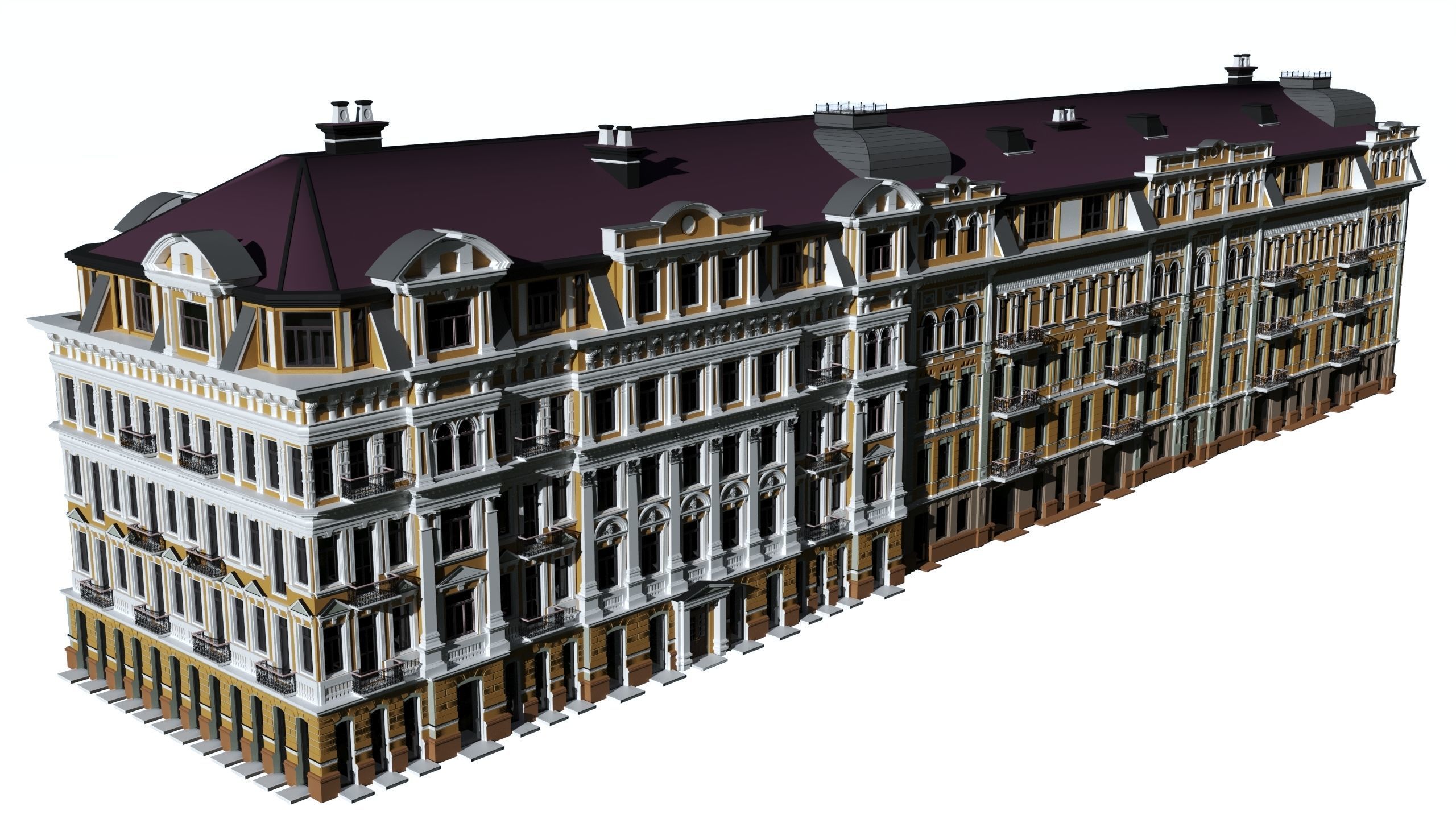 Tsarsky House Classic residential building 3D model 3D model_7