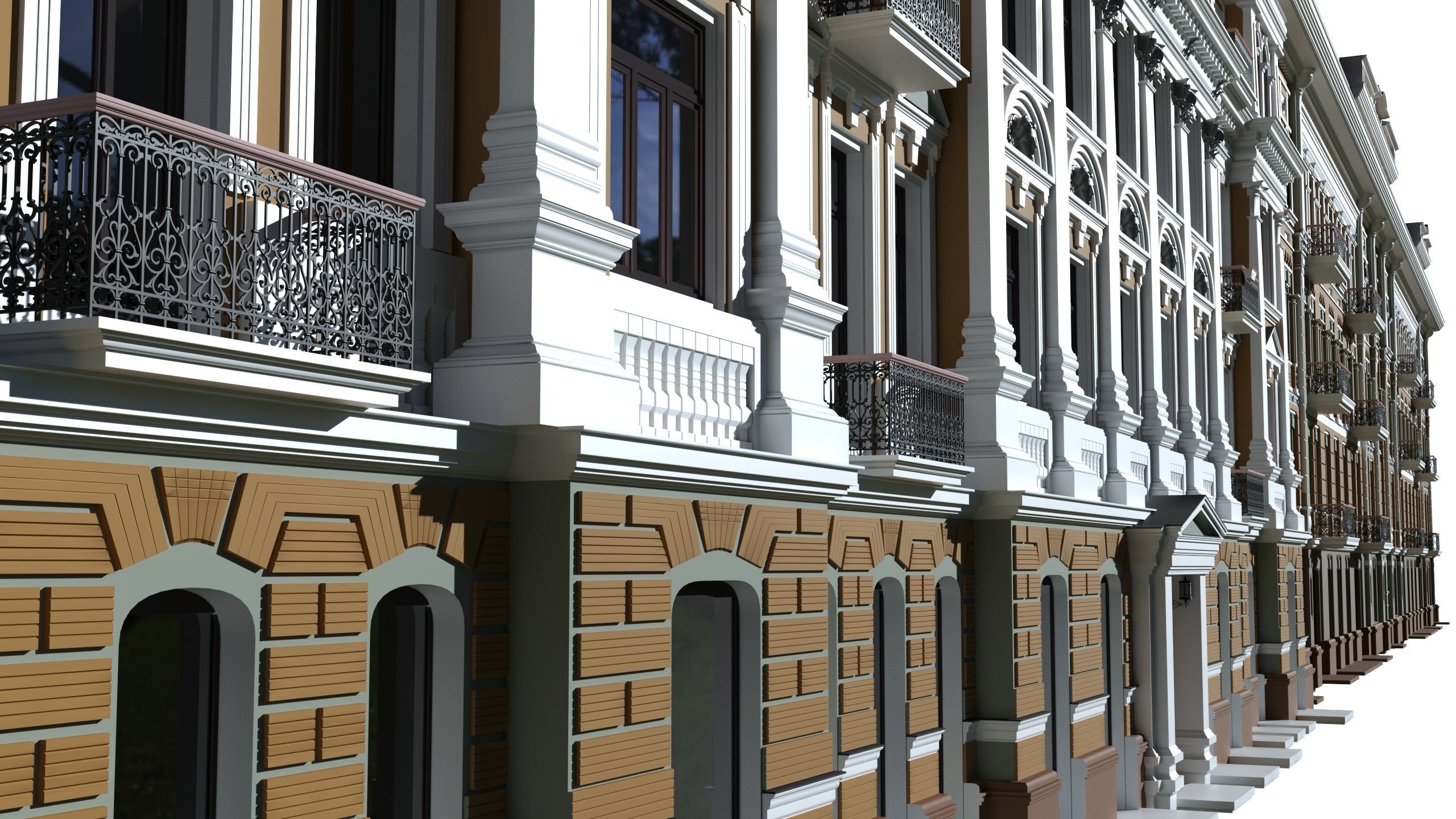 Tsarsky House Classic residential building 3D model 3D model_5