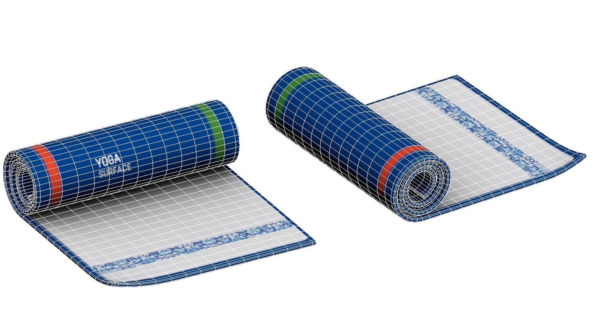 Yoga Mat Low-poly 3D model_2