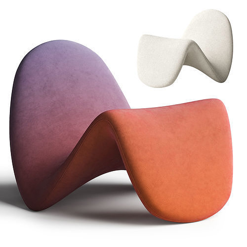 Vintage Tongue armchair 3D model