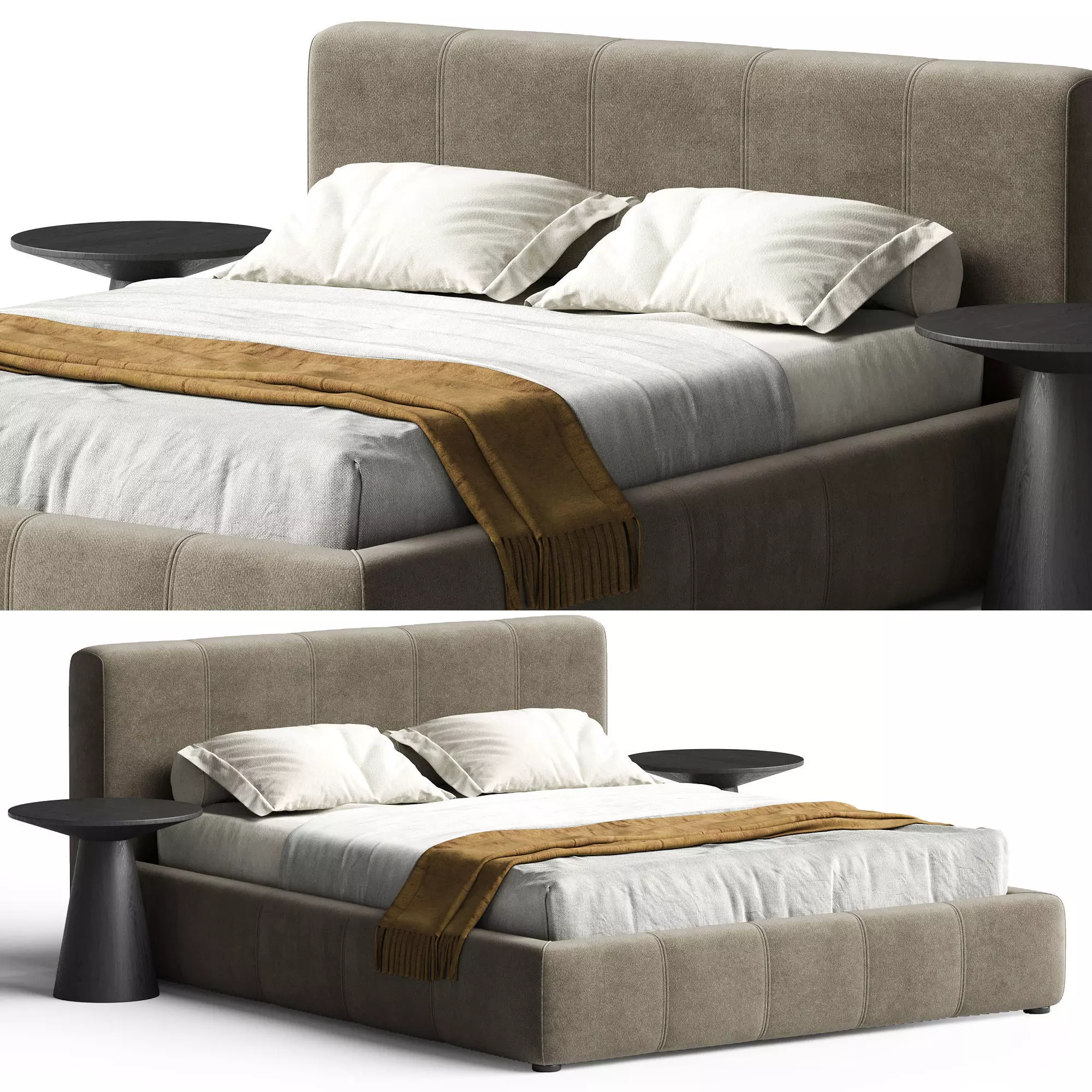 Bend Platform Bed 3D model_0