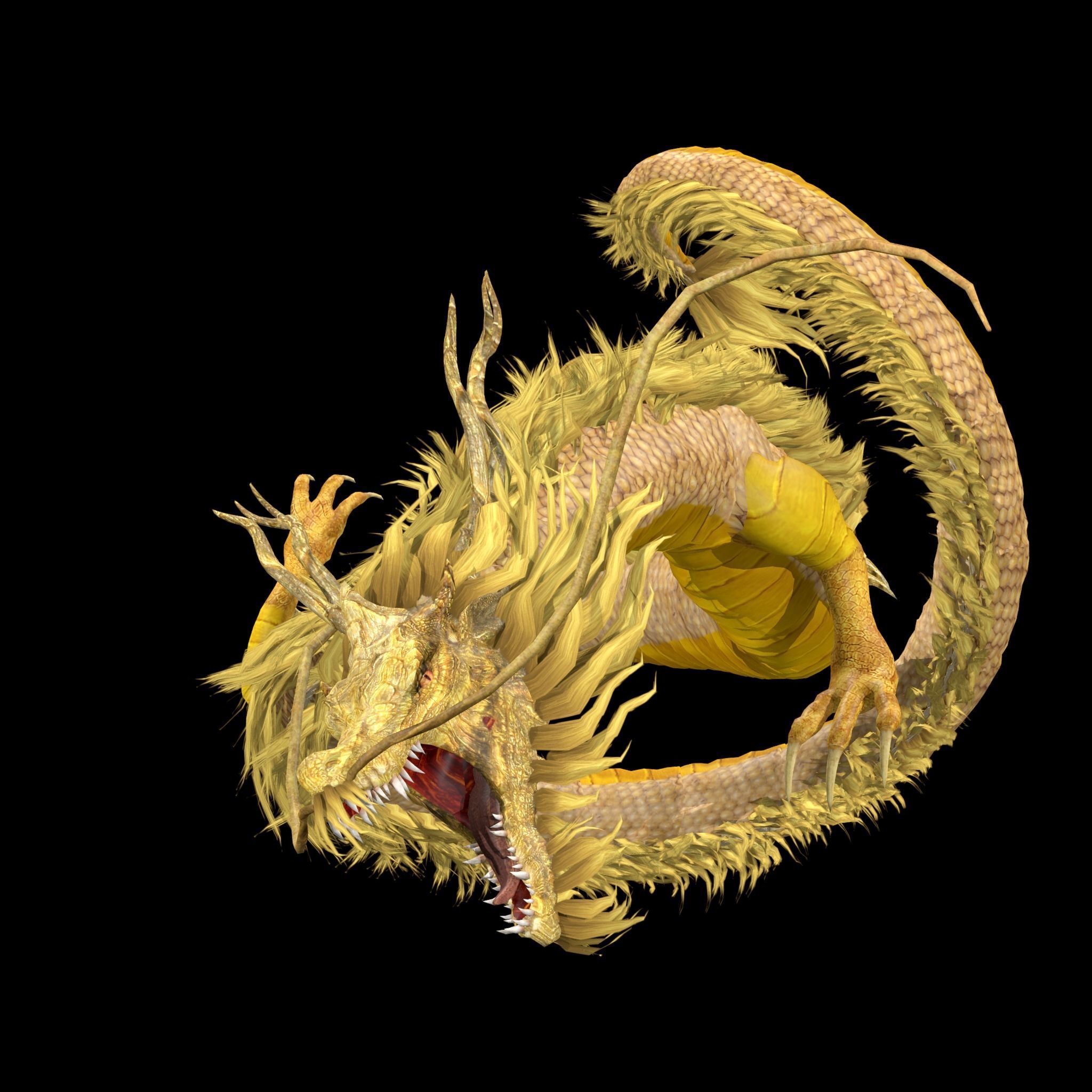 Chinese Dragon Animated 3D model_5