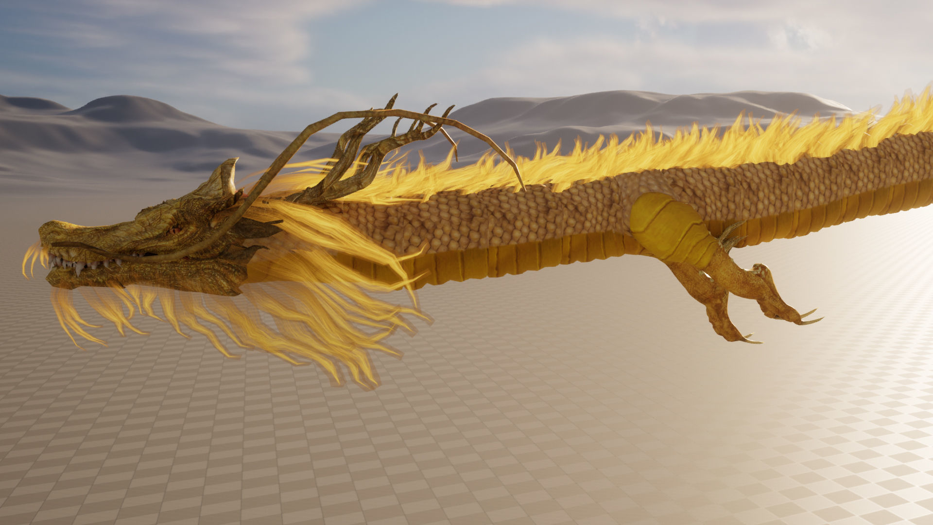 Chinese Dragon Animated 3D model_12