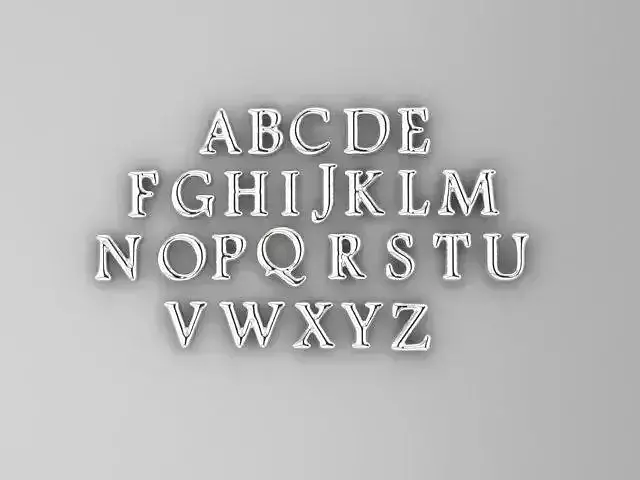 Helium Balloons Alphabet 3D printable file for jewelry