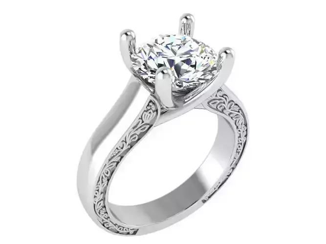 Round Diamond Peg Setting Ring 2920