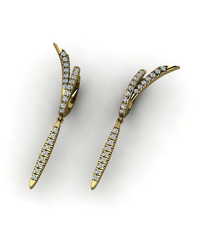 wedding earrings 3D print model