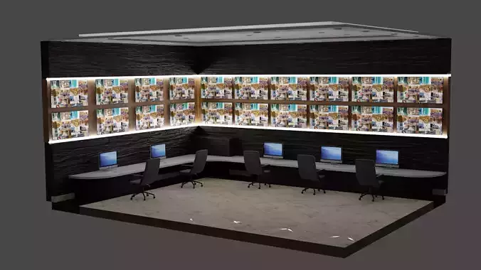 Generic Control Room Free 3D model