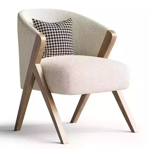Zara Home - Boucle Armchair 3D model