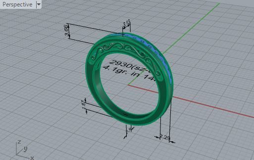 Channel Setting Band Ring 2930 3D print model_7