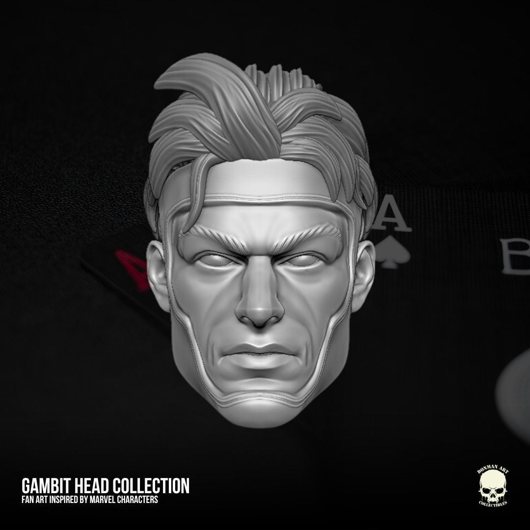 Gambit fan art collection 3D printable File For Action Figures 3D print model_20