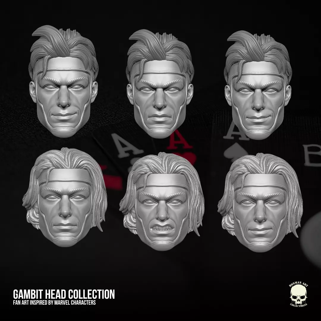 Gambit fan art collection 3D printable File For Action Figures 3D print model_0