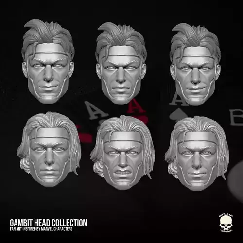 Gambit fan art collection 3D printable File For Action Figures