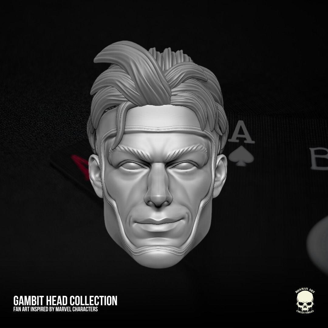 Gambit fan art collection 3D printable File For Action Figures 3D print model_10