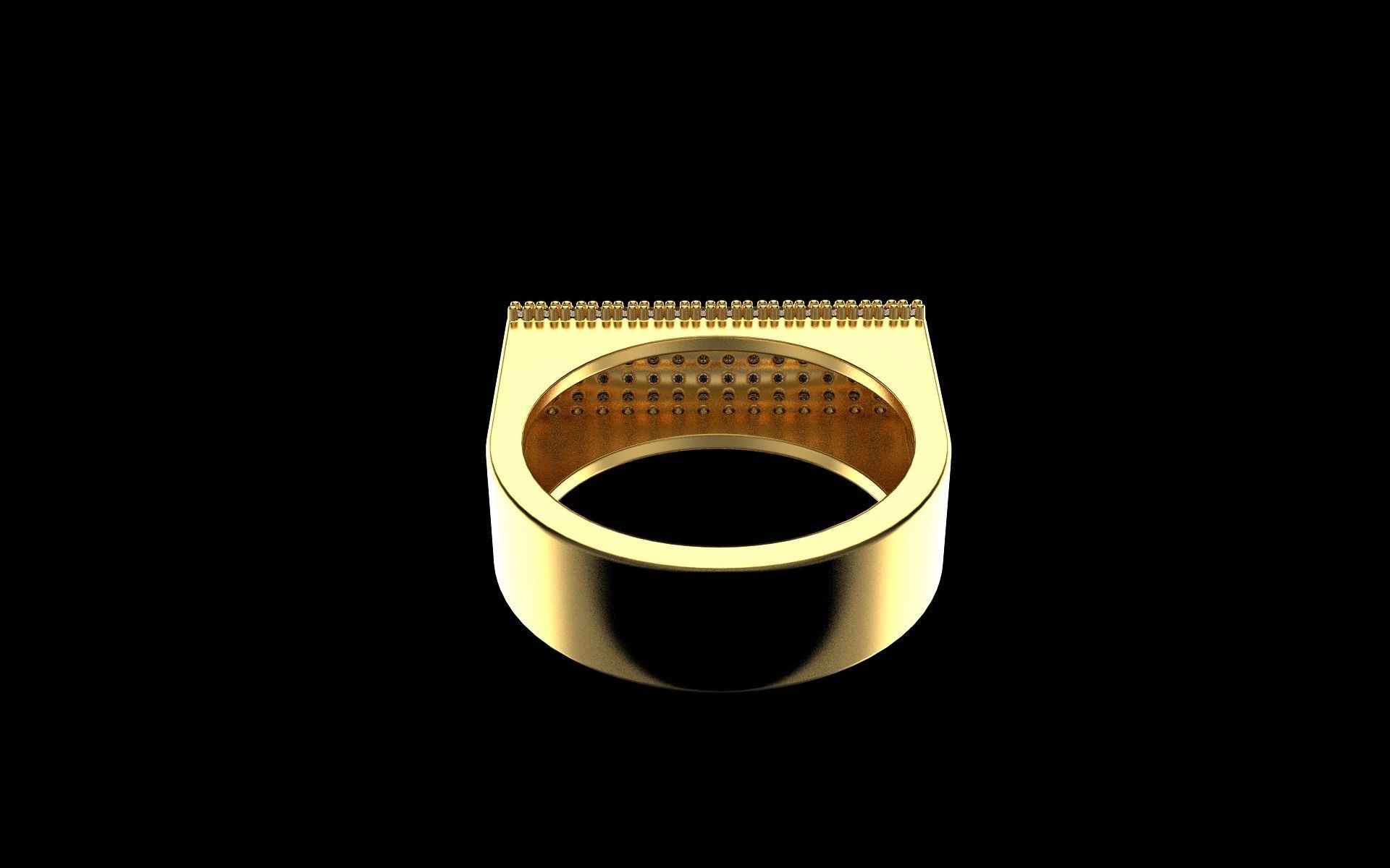 signet ring with gems model 650 3D print model_30