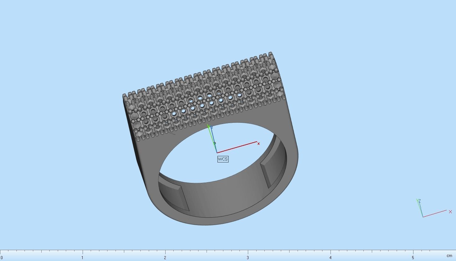 signet ring with gems model 650 3D print model_12