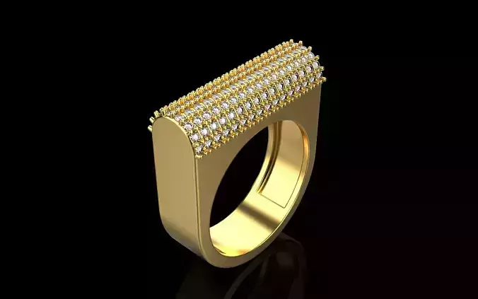 signet ring with gems model 650