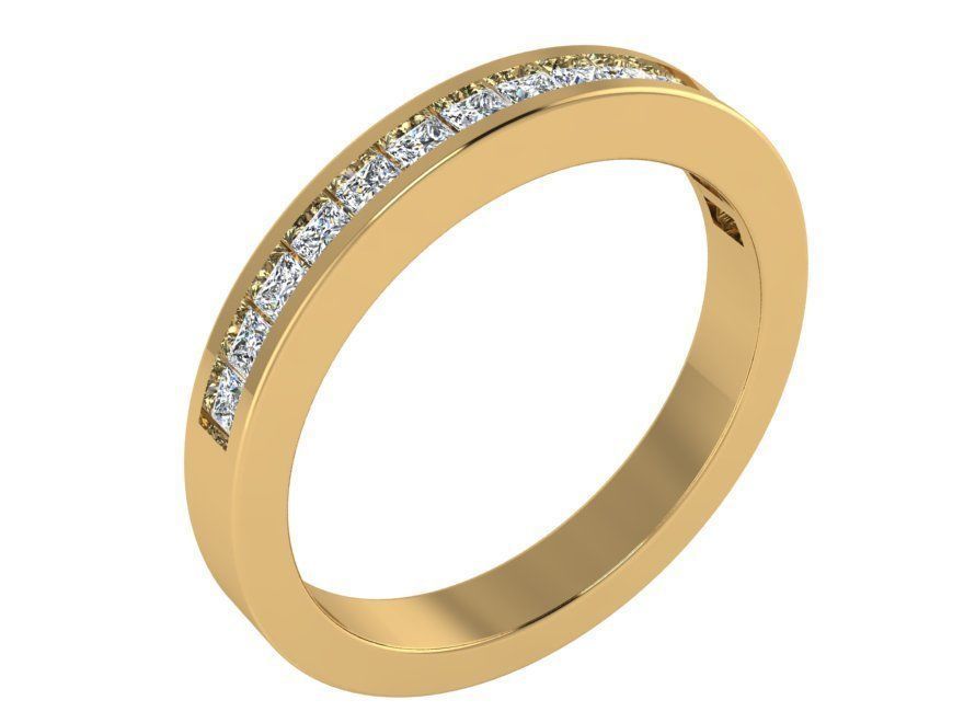 Channel Setting Band Ring 2939 3D print model_1