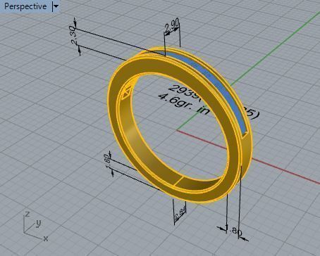 Channel Setting Band Ring 2939 3D print model_7