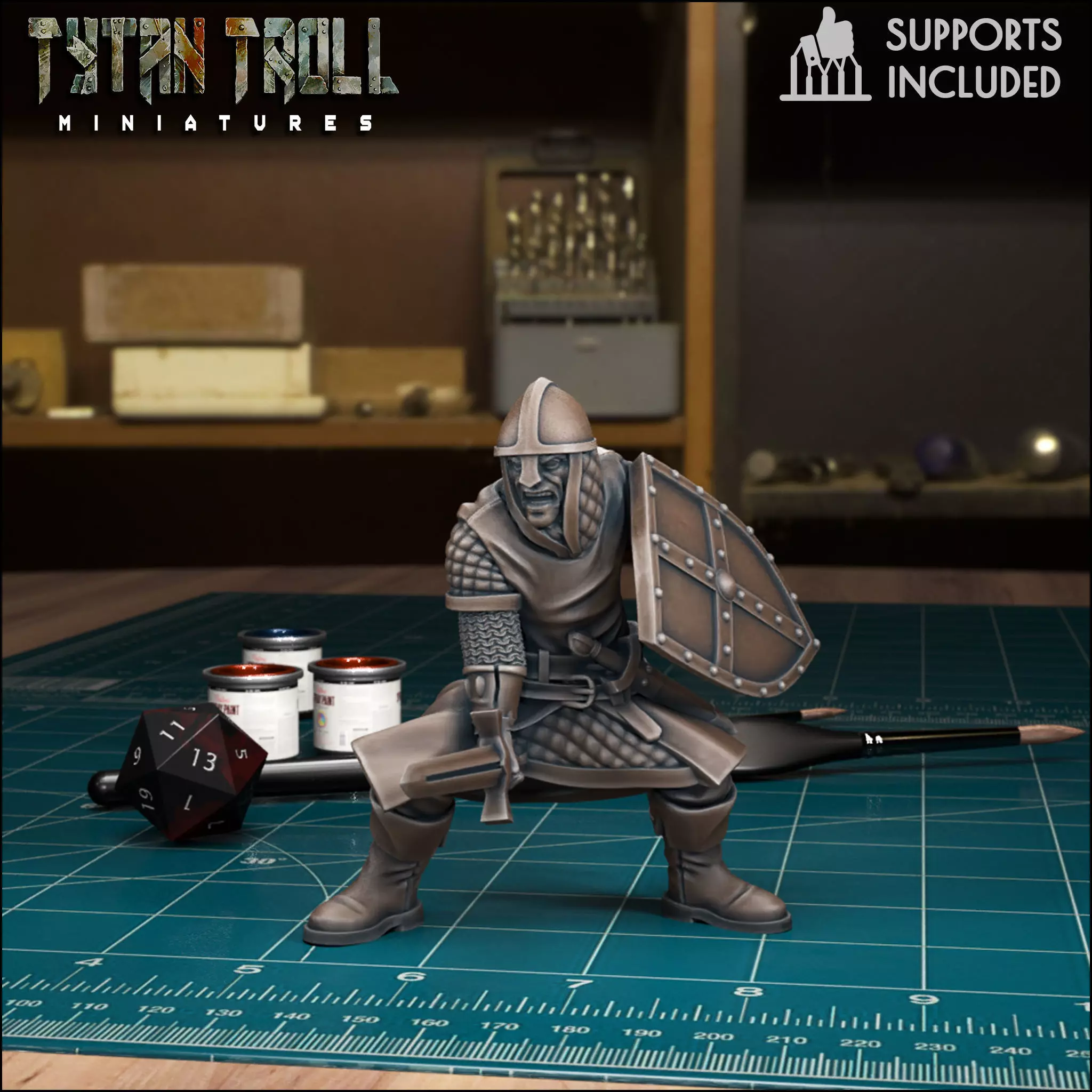 Man At Arms 08 - Pre-Supported 3D print model