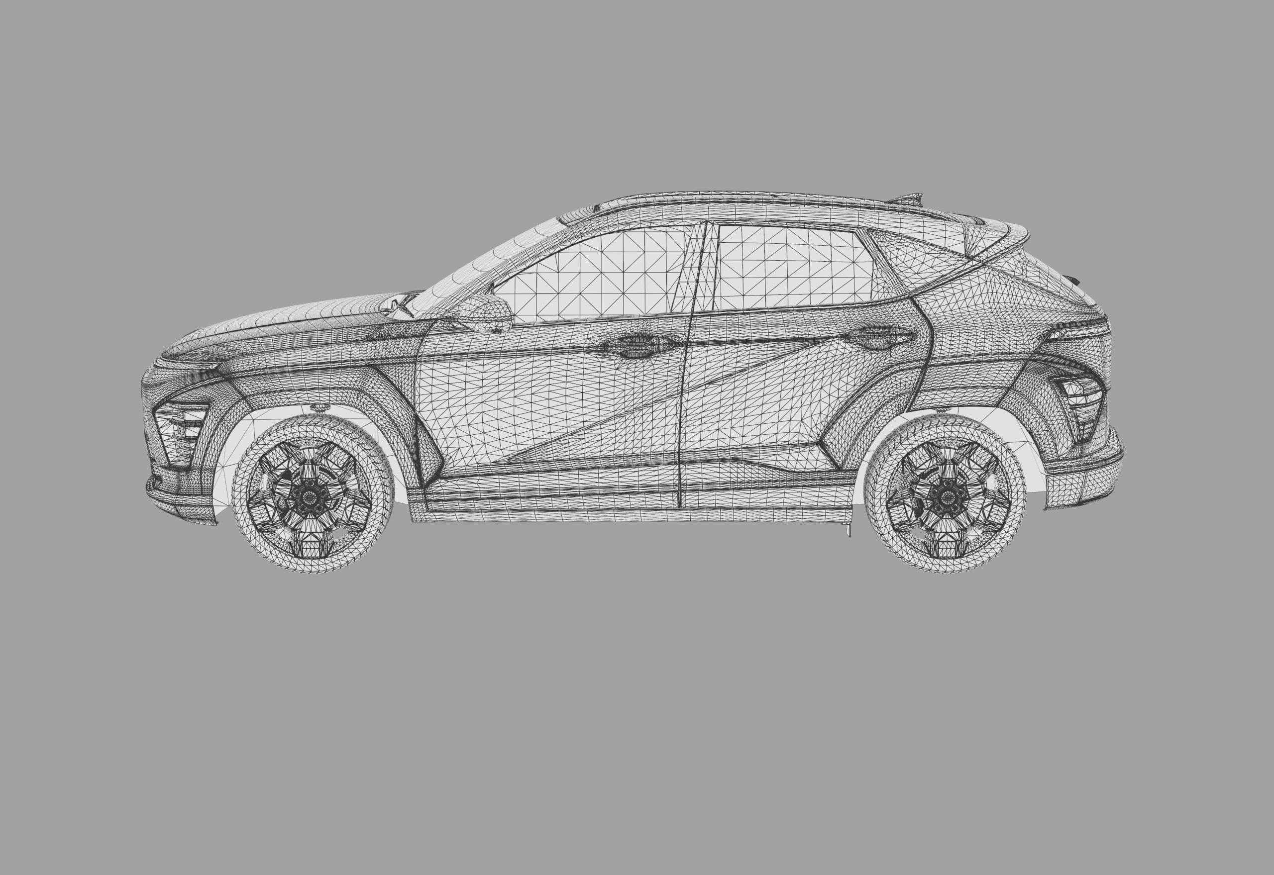 Hyundai Kona EV 2024 HQ interior 3D model_34