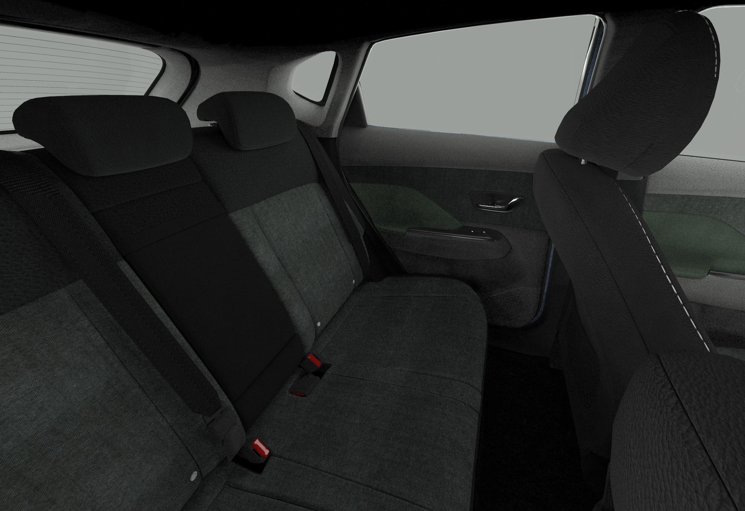 Hyundai Kona EV 2024 HQ interior 3D model_20