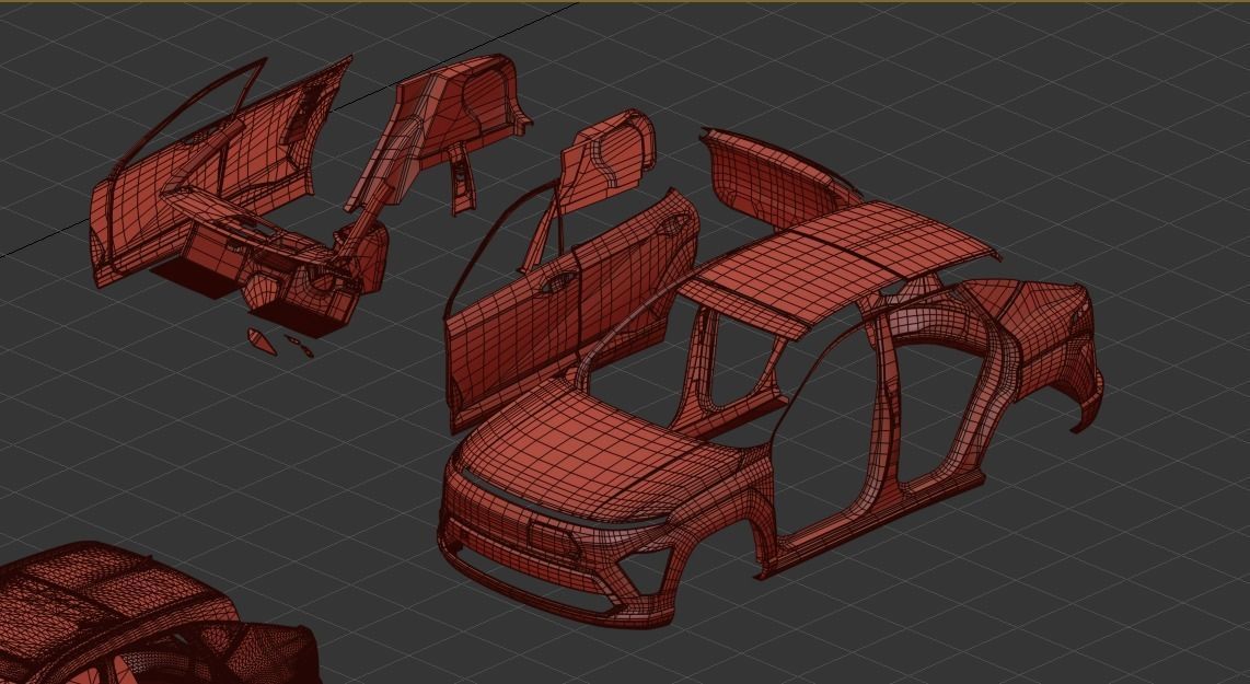 Hyundai Kona EV 2024 HQ interior 3D model_43