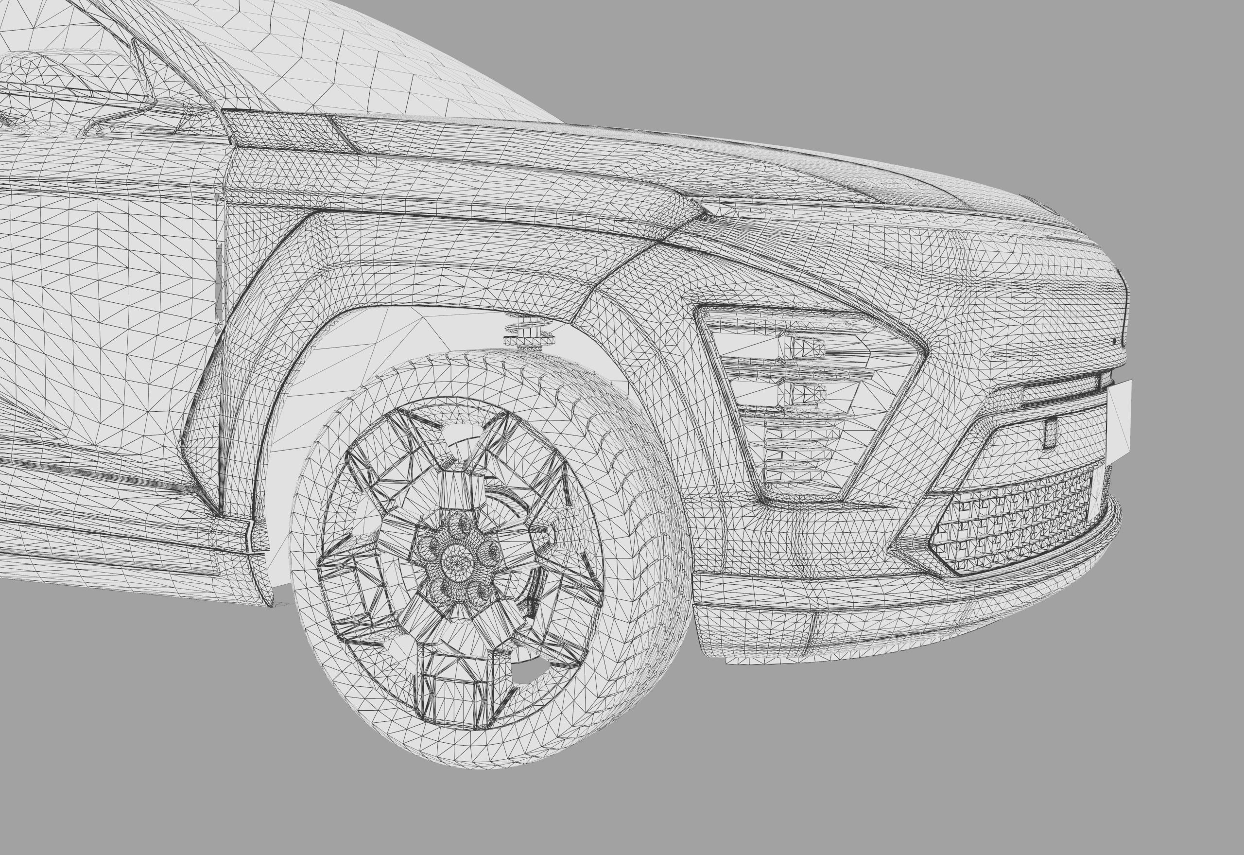 Hyundai Kona EV 2024 HQ interior 3D model_38