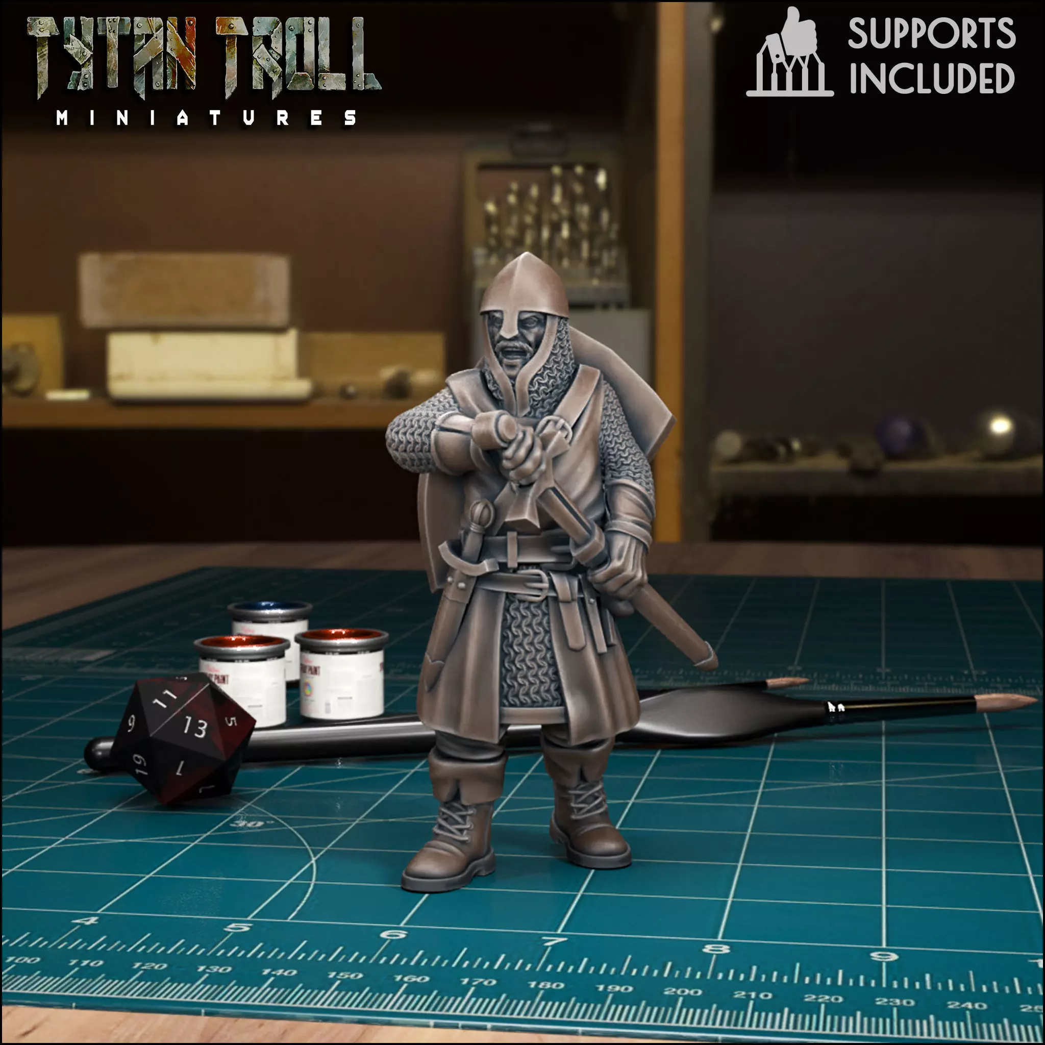 Man At Arms 02 - Pre-Supported 3D print model_0