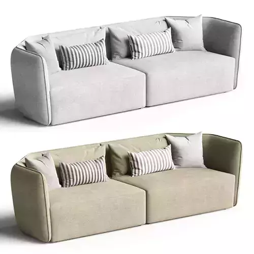 Chamfer sofa by Moroso 3D model