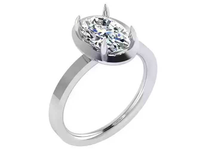 Oval Solitaire Ring 2944
