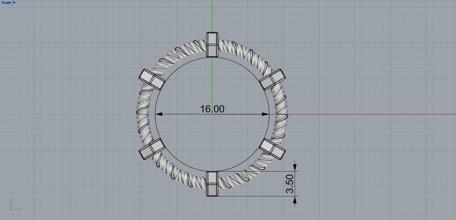 screw ring size 16 model 652 3D print model_7