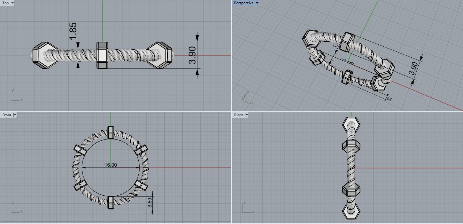 screw ring size 16 model 652 3D print model_3