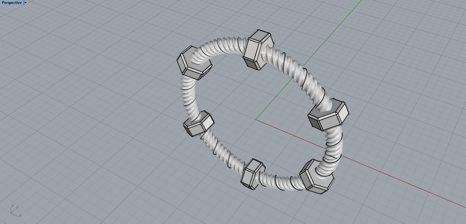screw ring size 16 model 652 3D print model_9