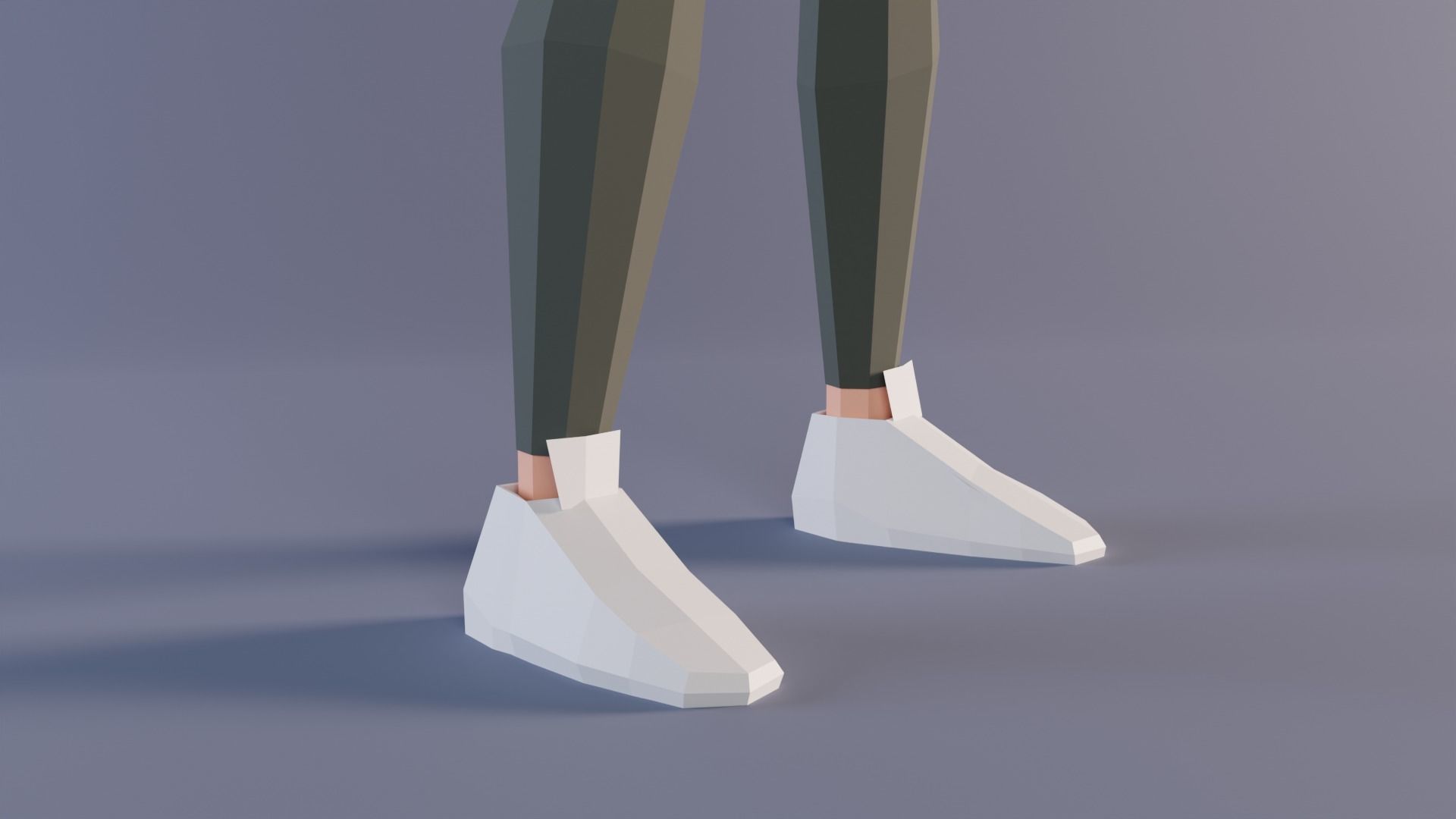 Low Poly Stylized Sporty Game Character Low-poly 3D model_7