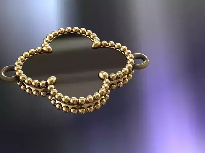 Bracelet Van Cleef 4 Vintage Clover Bracelet 3D print model