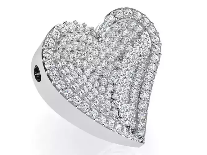 Heart Pave Pendant 2946
