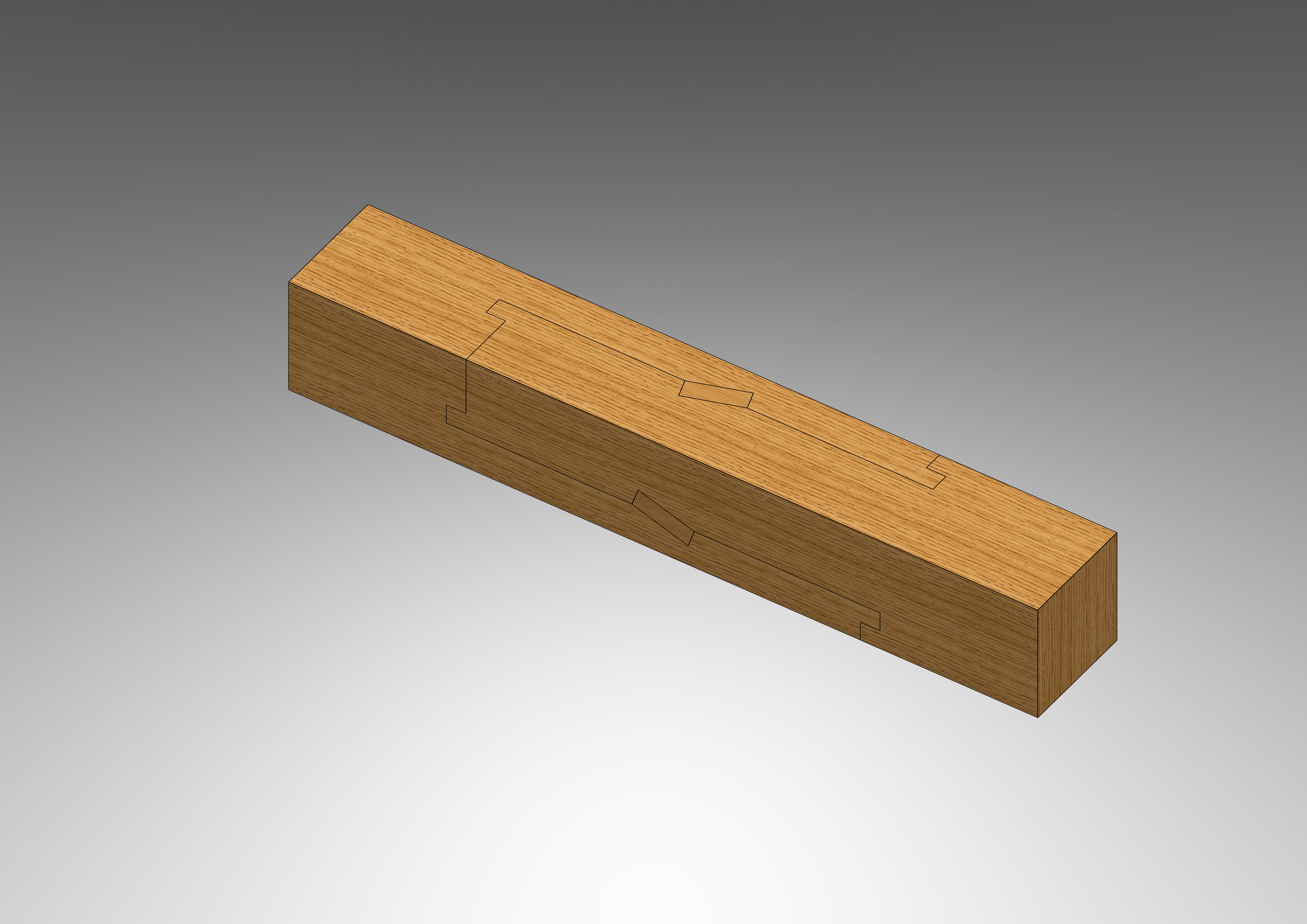 Hako Shachi - Classical Japanese Wood Joint Free 3D model_1