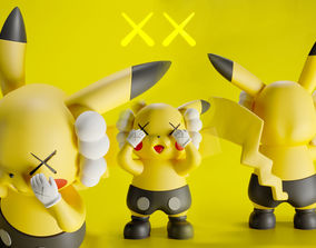Pikachu x Kaws TOY POKEMON 3D model | CGTrader