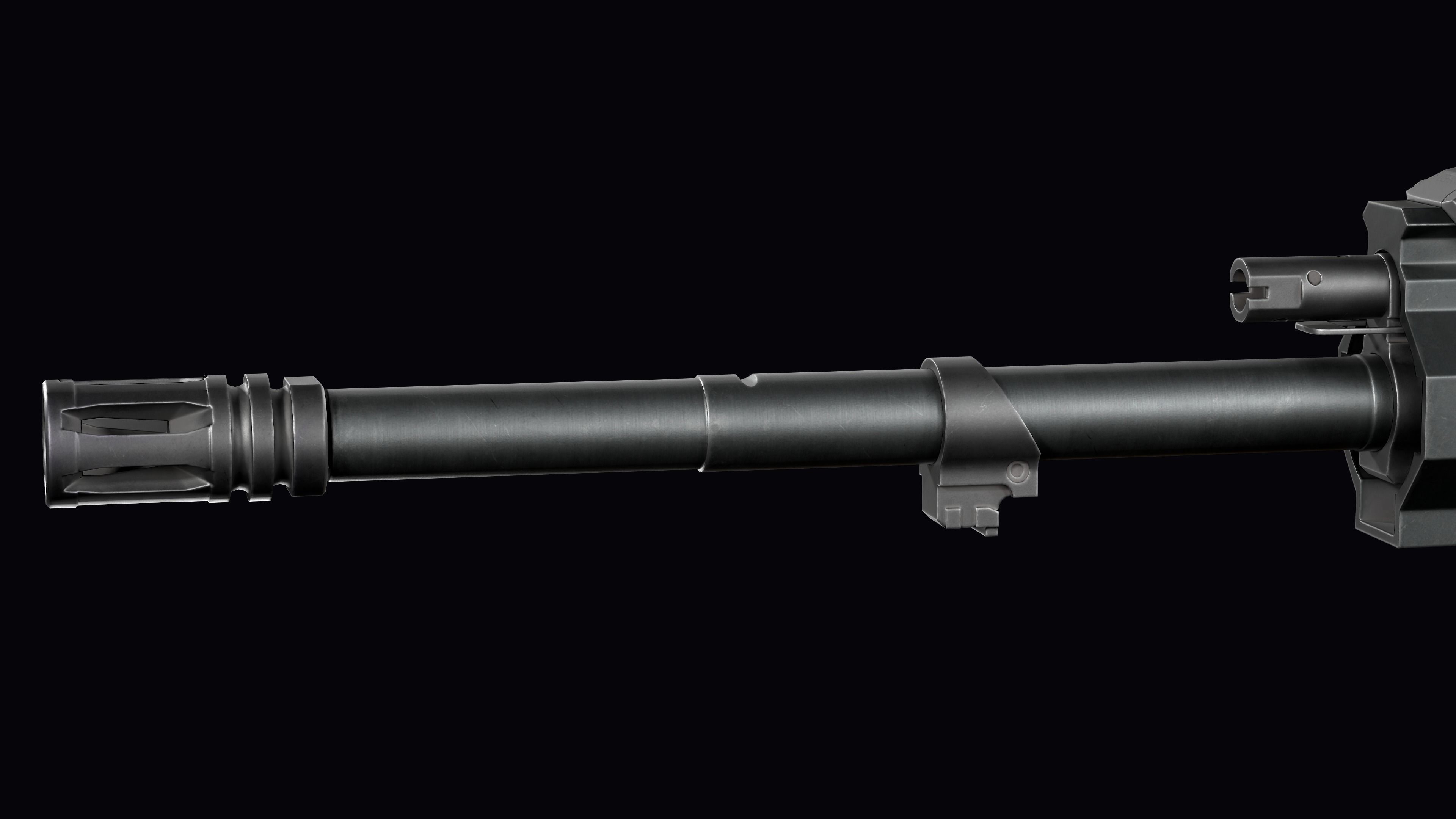 Modular assault rifle AR-15 HK416  Low-poly 3D model_42