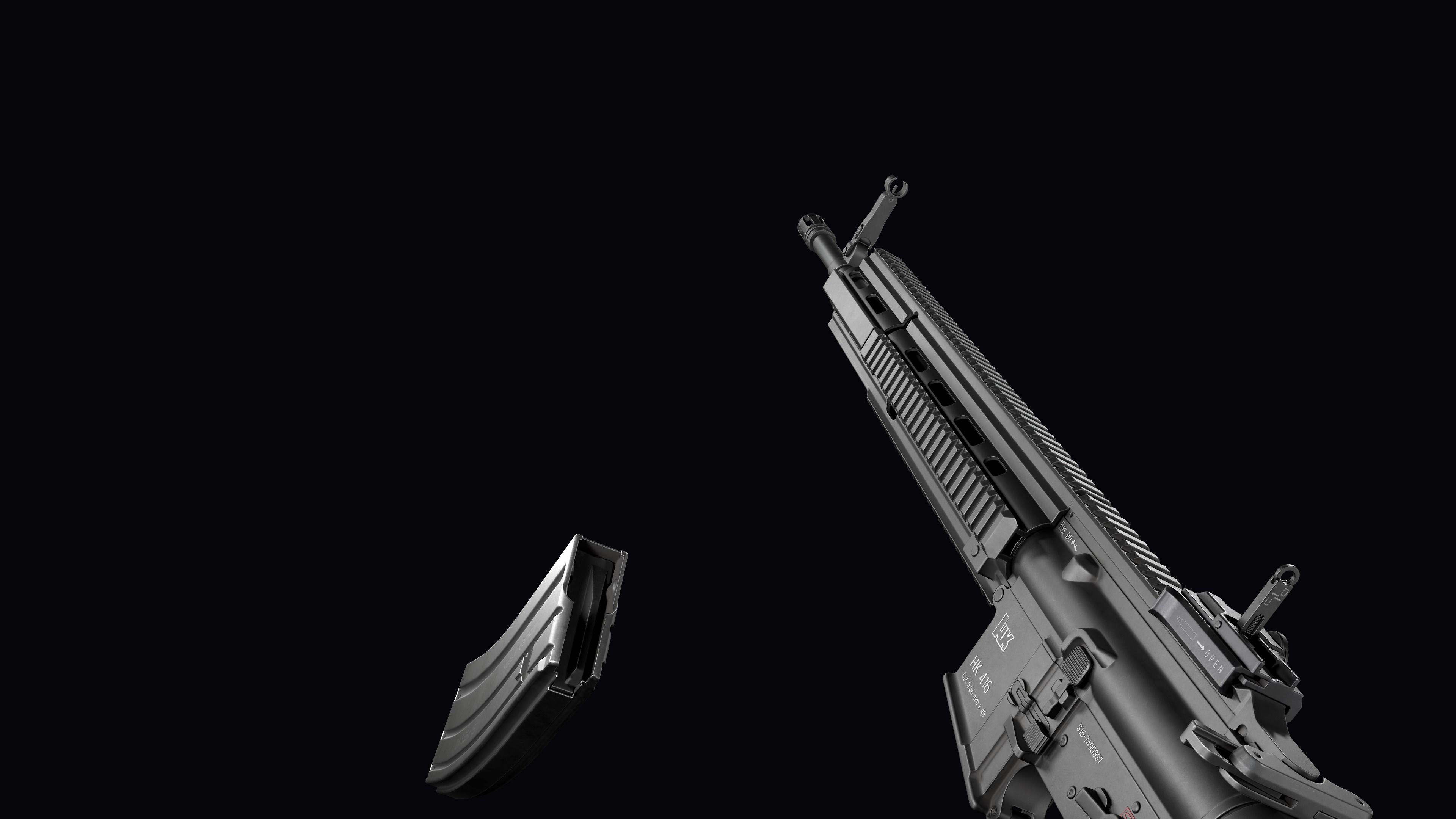 Modular assault rifle AR-15 HK416  Low-poly 3D model_45