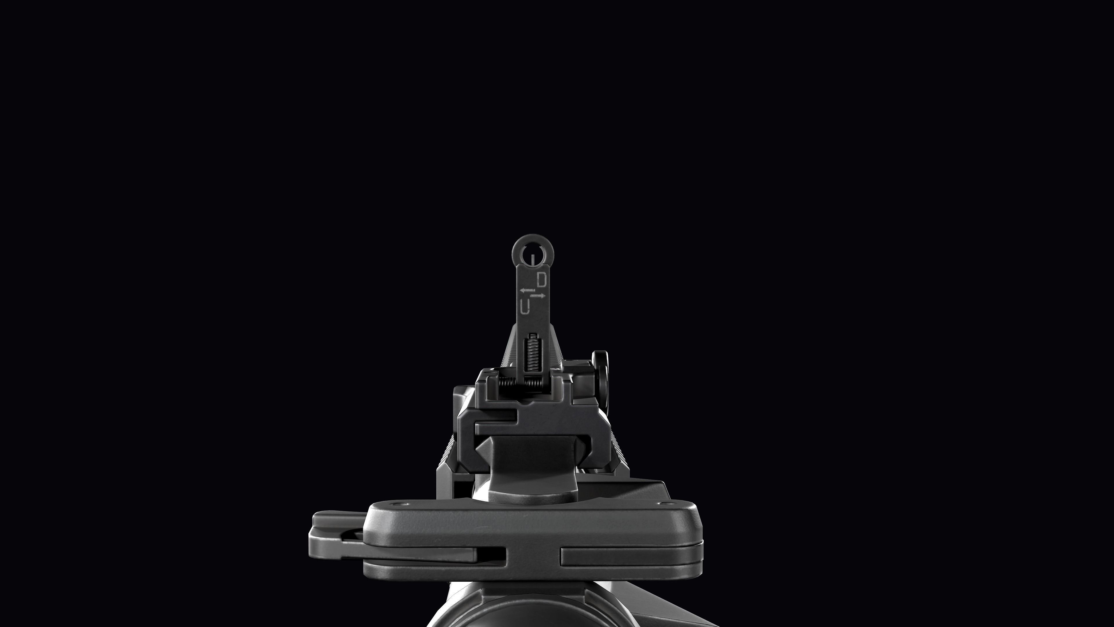 Modular assault rifle AR-15 HK416  Low-poly 3D model_47